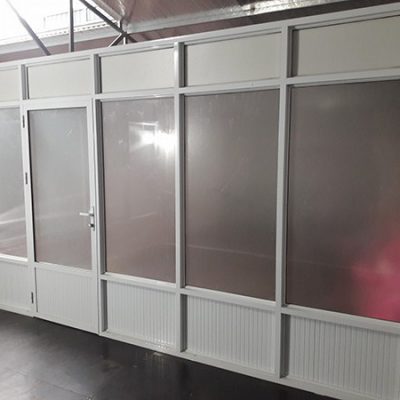 Vách khung nhôm kính đẹp