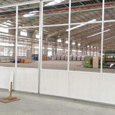 Vách nhôm kính khu nhà xưởng sản xuất