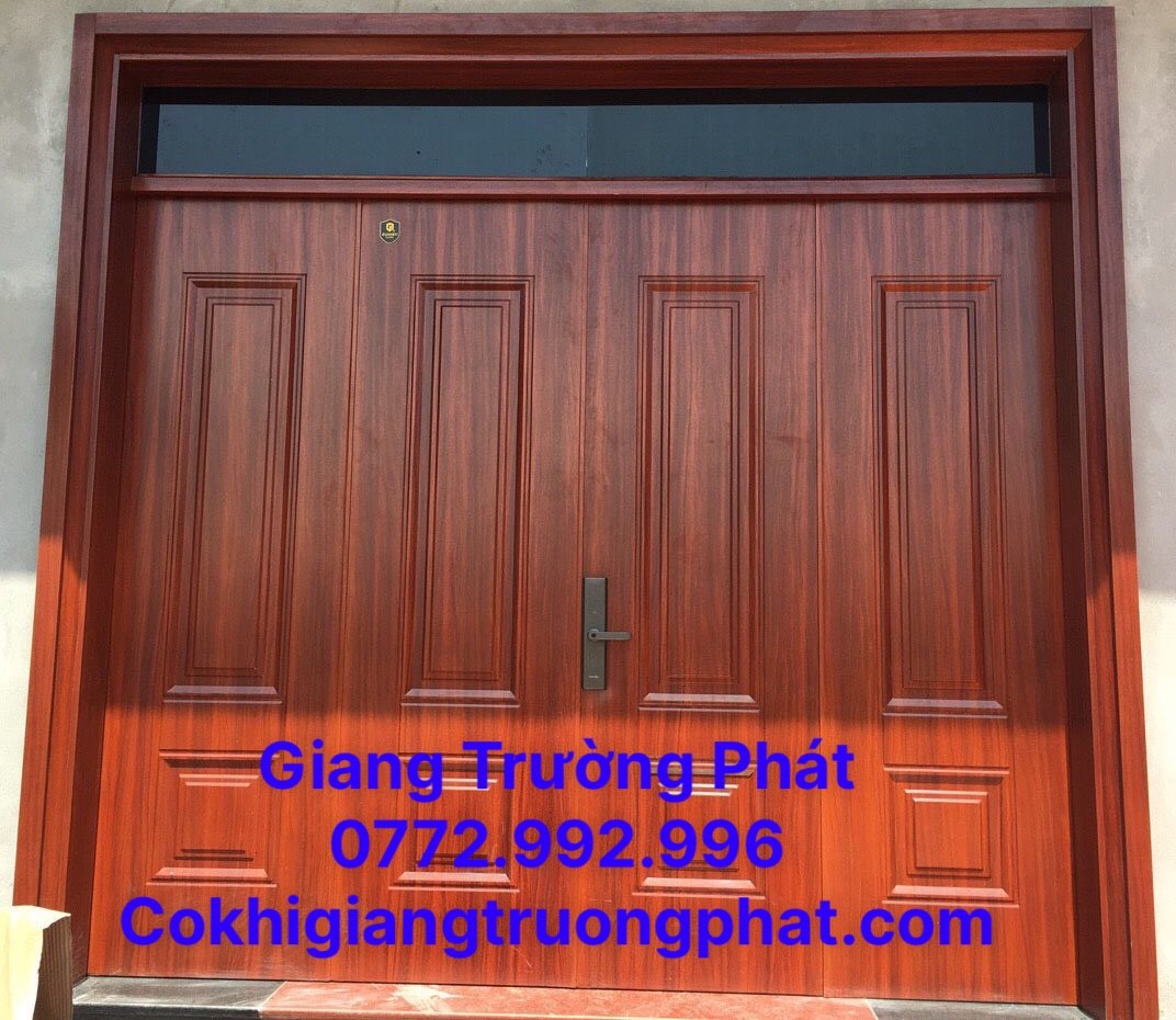 Dịch vụ thi công cửa thép vân gỗ tại Long Thành